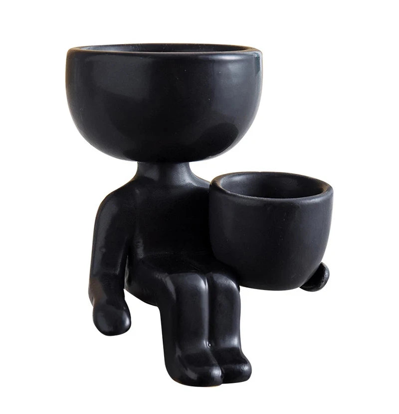 Imitation Humanoid Ceramic Flower Pot