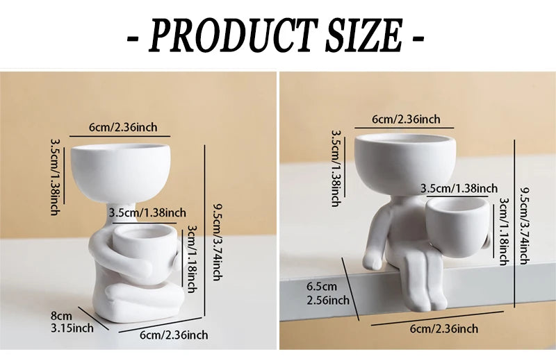 Imitation Humanoid Ceramic Flower Pot