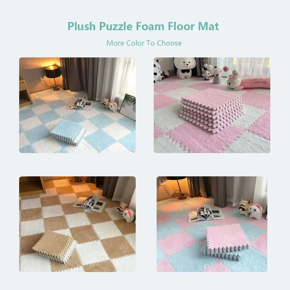 30x30cm Plush Puzzle Foam Floor Mat