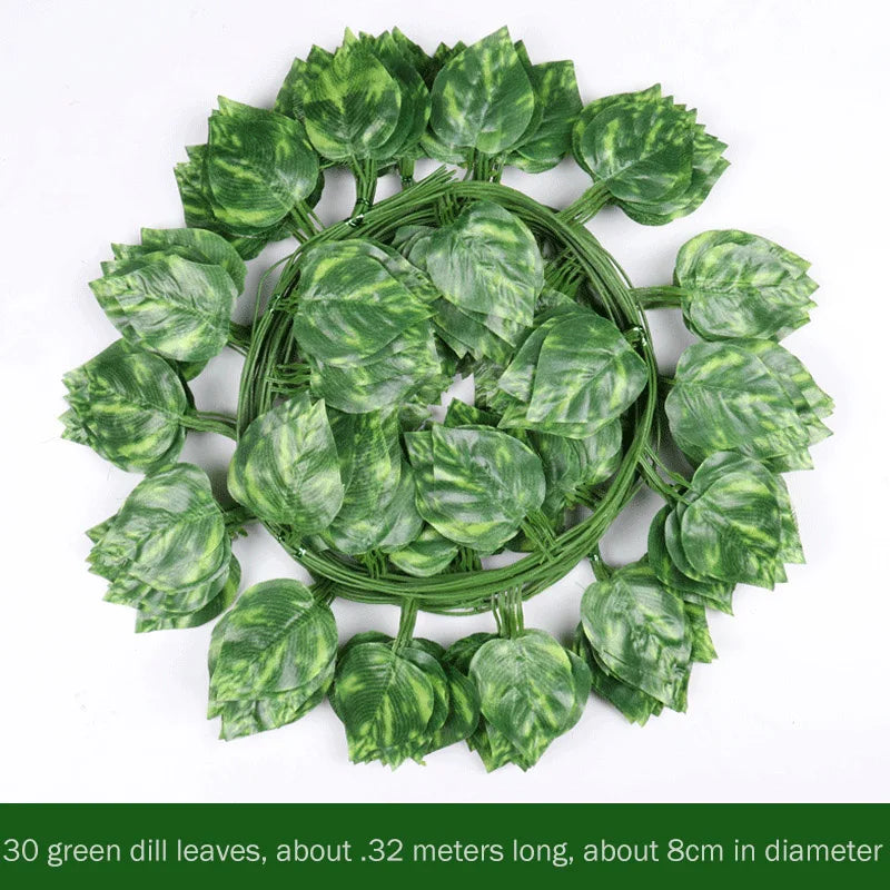 1Pcs 230cm green silk artificial Hanging ivy leaf garland plants