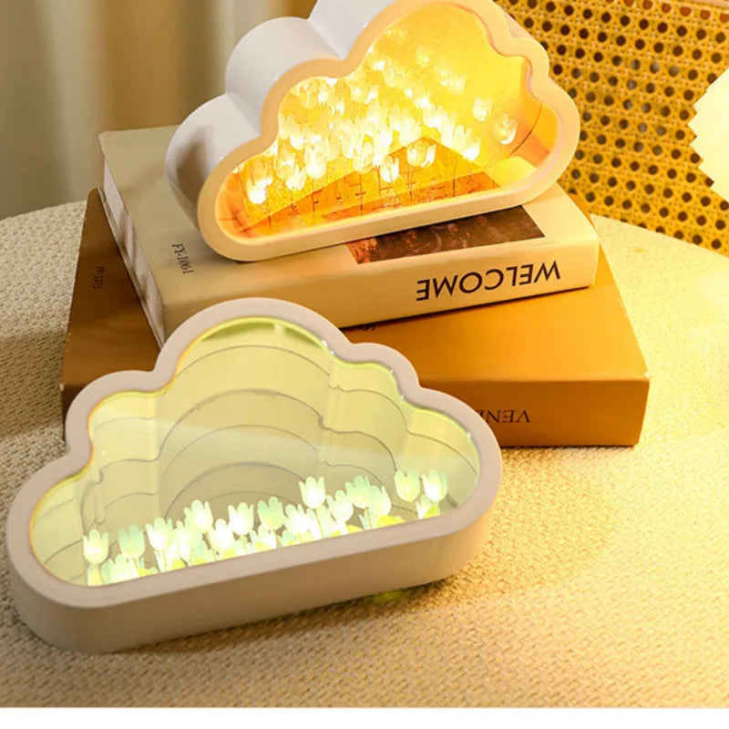 Handmade DIY Tulip Flower Sea Night Atmosphere Lamp