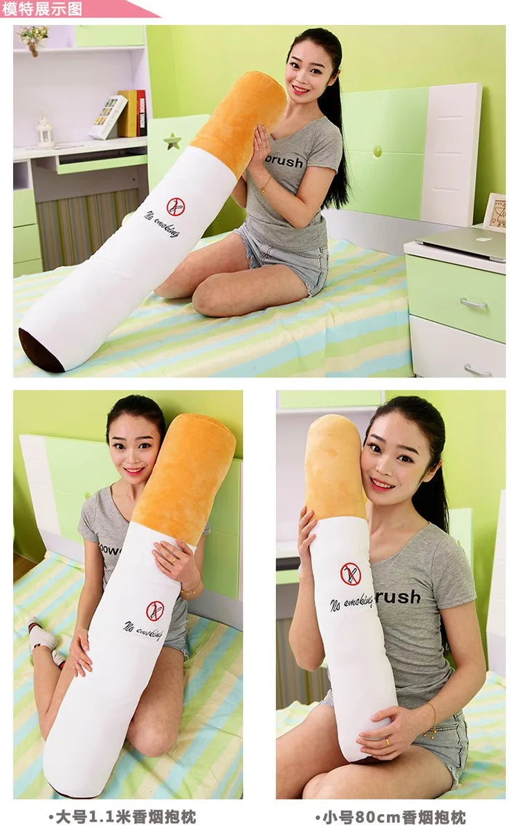 Smoking Cylindrical Sleeping Cushion Cigarette Pillow Plush