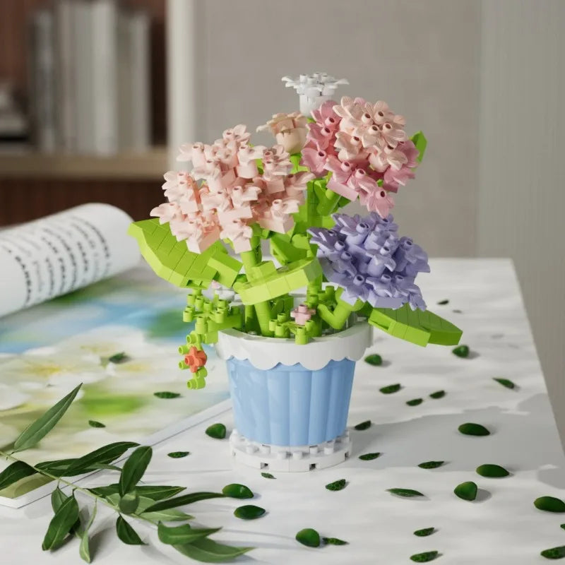 Building Block Flower Potted Plant