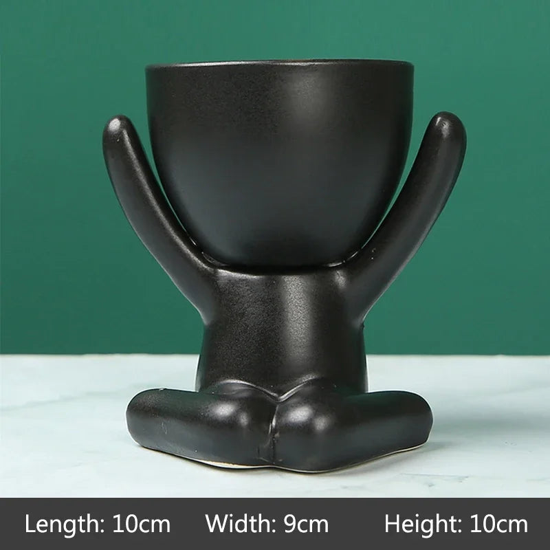 Imitation Humanoid Ceramic Flower Pot