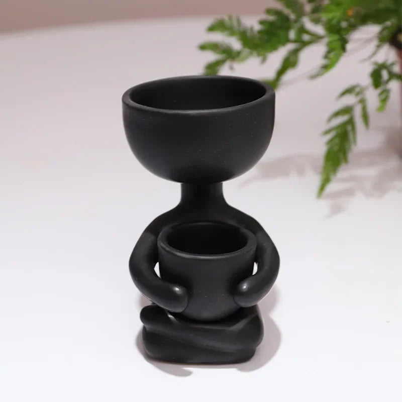 Imitation Humanoid Ceramic Flower Pot