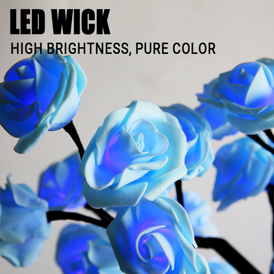 LED Table Lamp Rose Flower Tree
