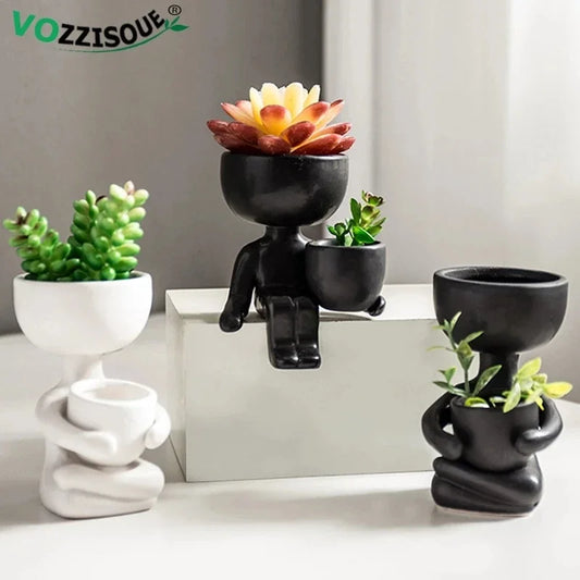 Imitation Humanoid Ceramic Flower Pot