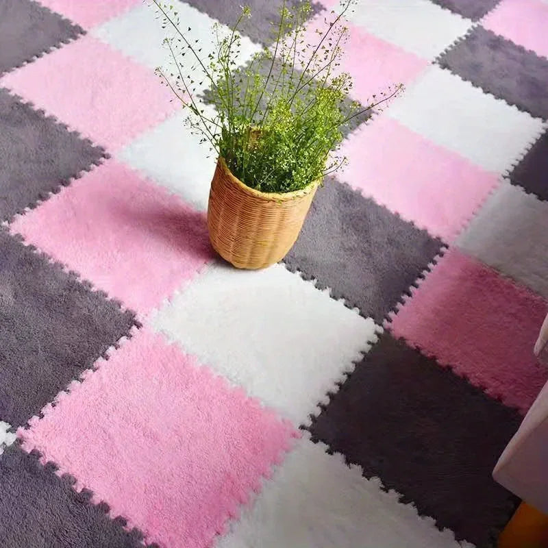 30x30cm Plush Puzzle Foam Floor Mat