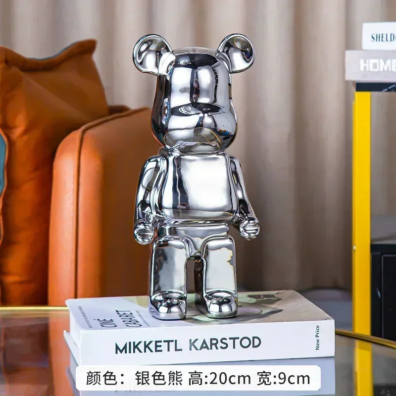 Aesthetic Bear Figure Ceramics Sculpture