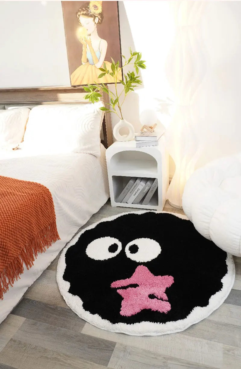 Cartoon Black Briquettes Carpet
