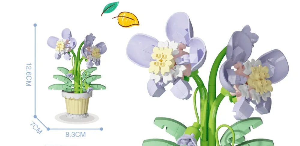 Building Block Flower Potted Plant