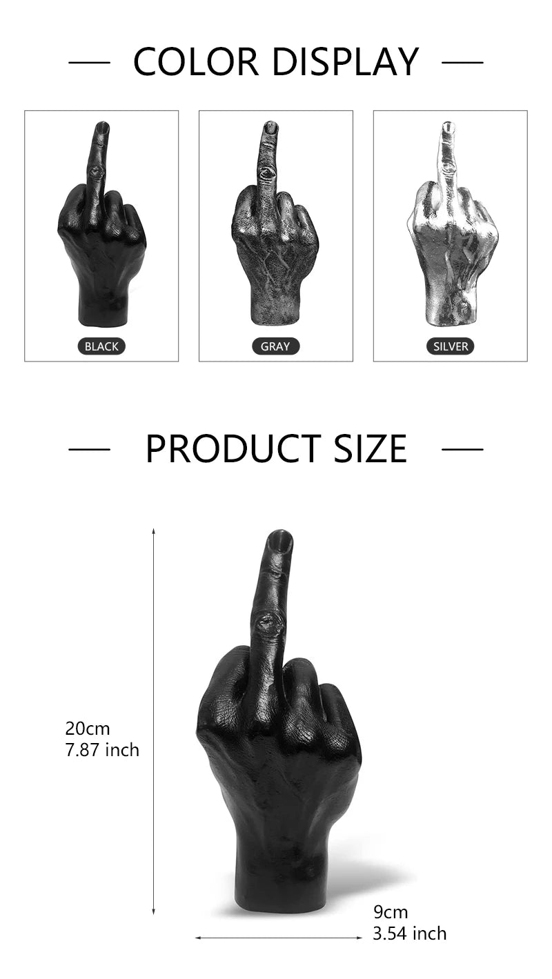 Resin Ornaments Of Middle Finger Statue