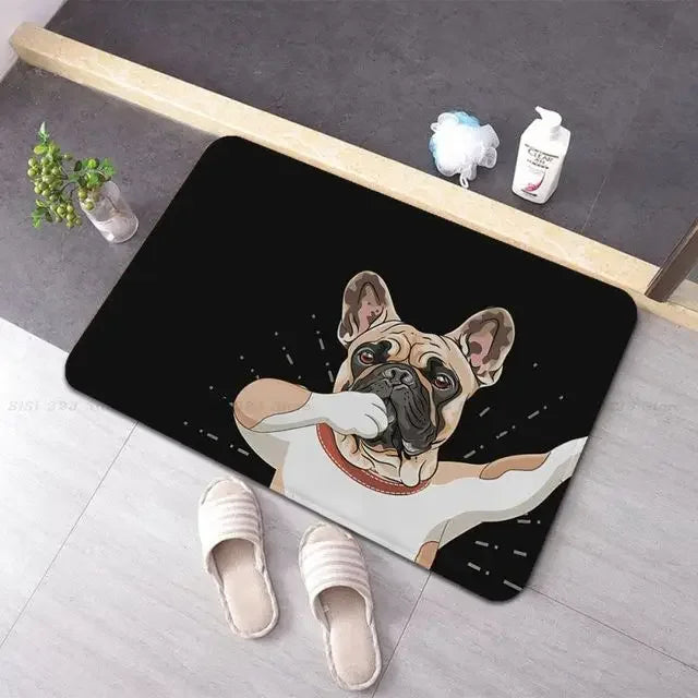 French Bulldogs Entrance Doormat Home