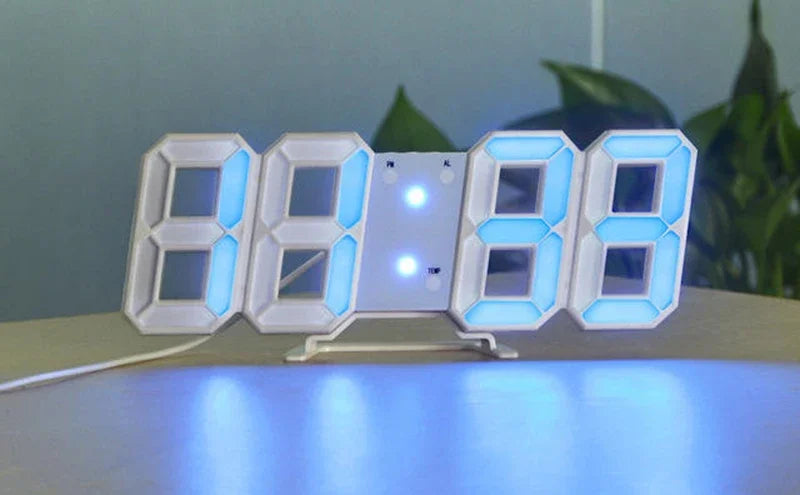 Clock 3D LED Digital Alarm Clock Wall Clock