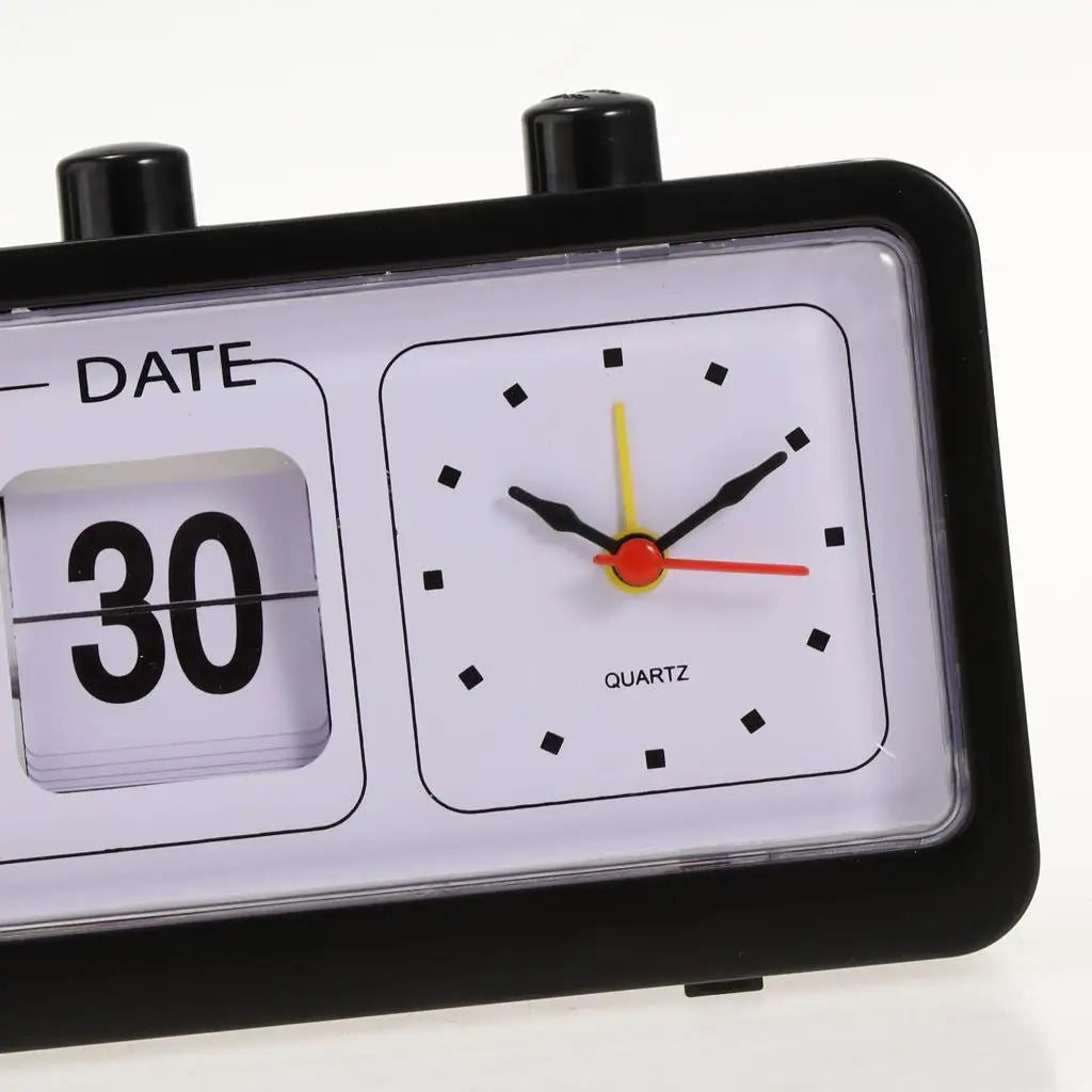 Retro Fashion Flip Clock Digtal Flip Day Date Time Display Clock