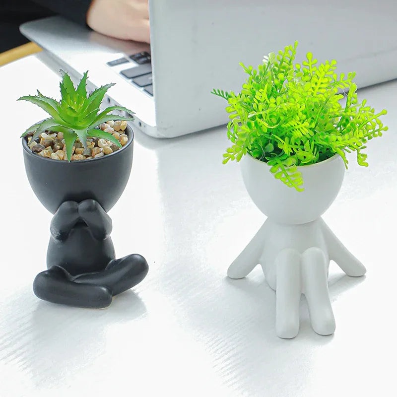 Imitation Humanoid Ceramic Flower Pot