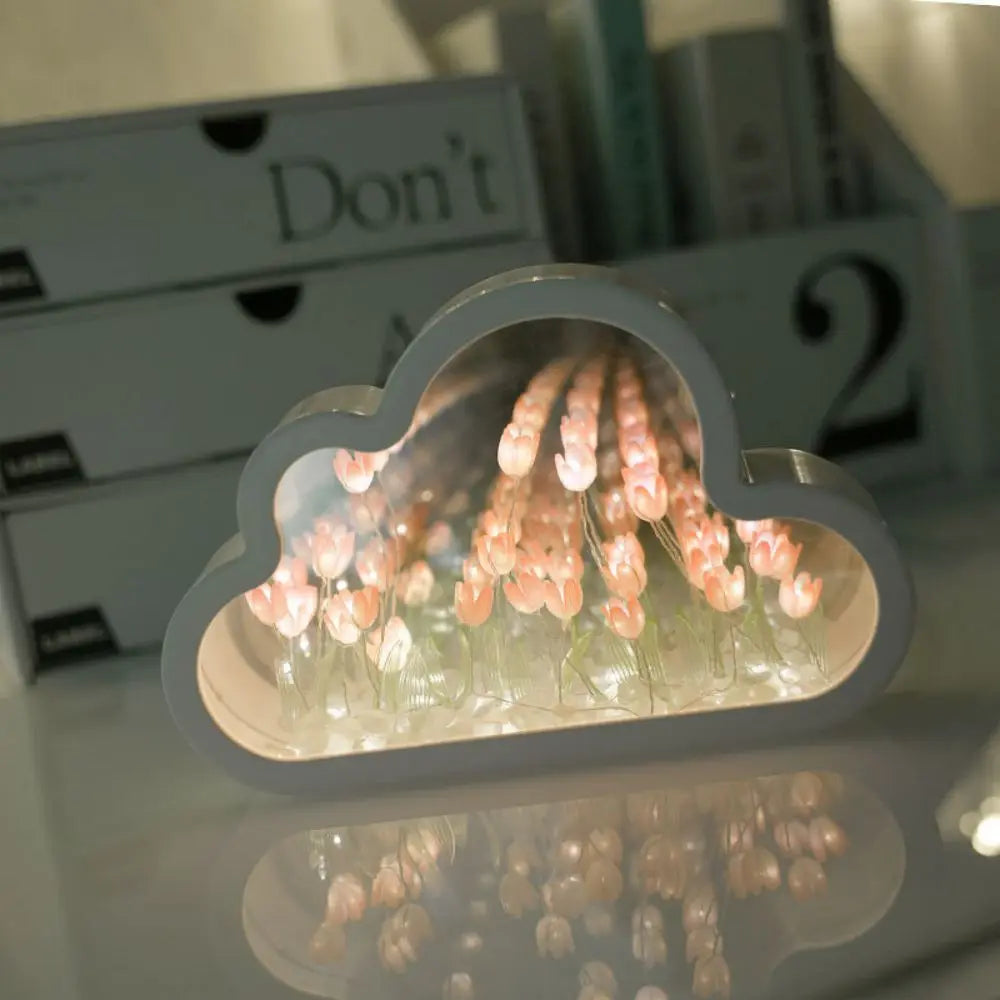 Handmade DIY Tulip Flower Sea Night Atmosphere Lamp