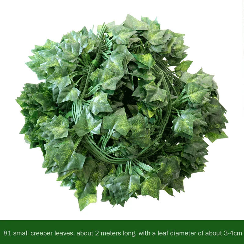 1Pcs 230cm green silk artificial Hanging ivy leaf garland plants