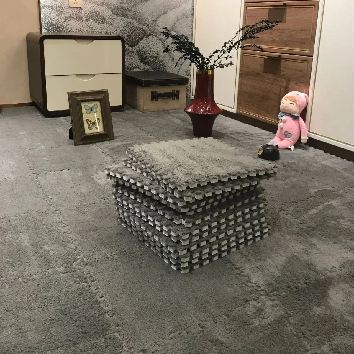30x30cm Plush Puzzle Foam Floor Mat