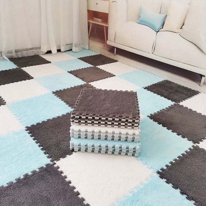 30x30cm Plush Puzzle Foam Floor Mat