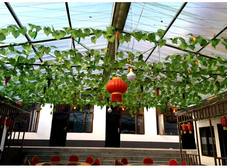 1Pcs 230cm green silk artificial Hanging ivy leaf garland plants