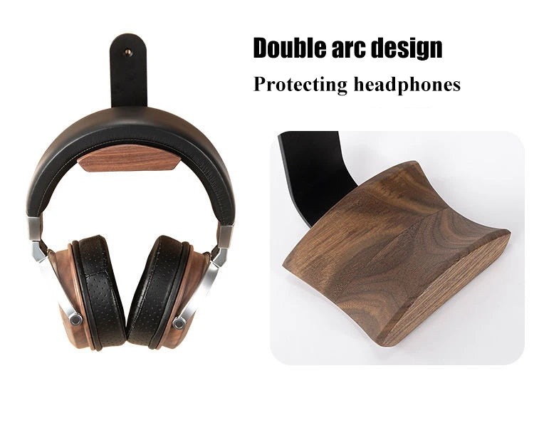 Pure Wood Walnut Headphone Stand