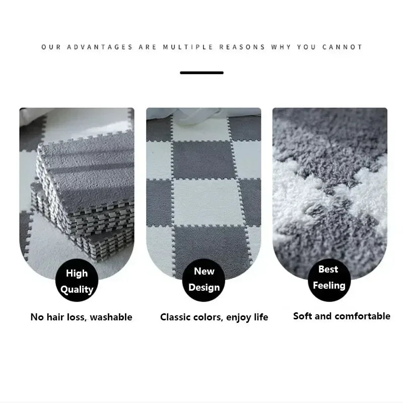 30x30cm Plush Puzzle Foam Floor Mat