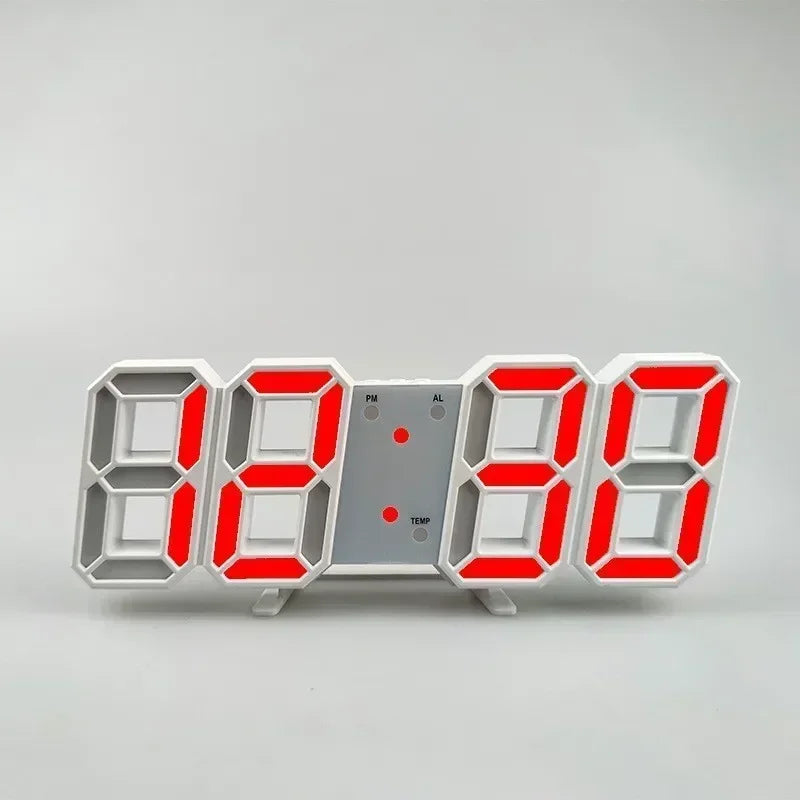 Clock 3D LED Digital Alarm Clock Wall Clock