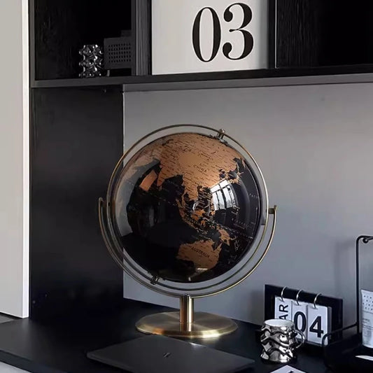 Metal Base World Globe