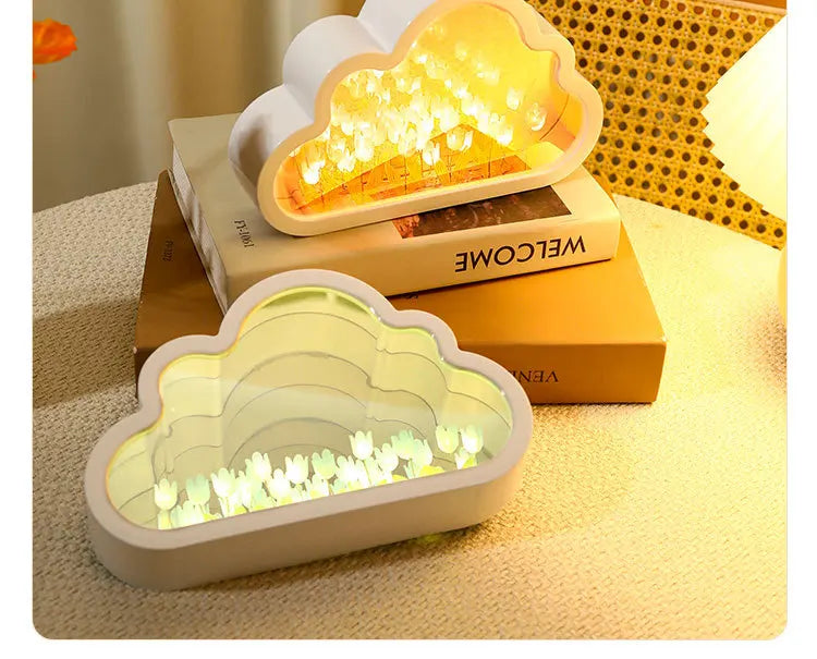 Handmade DIY Tulip Flower Sea Night Atmosphere Lamp