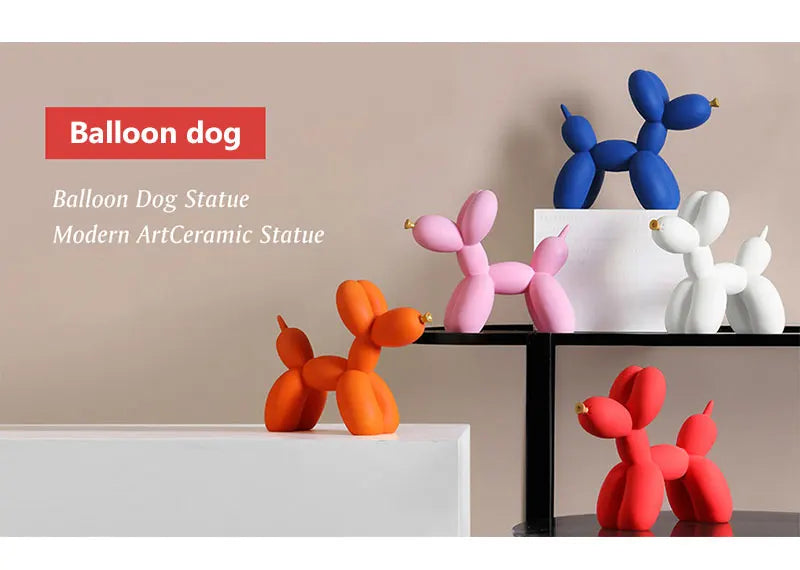 Nordic Balloon Dog Figurines for Interior