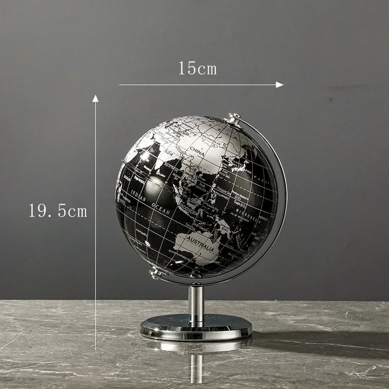 Metal Base World Globe