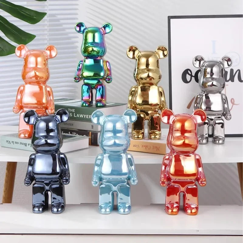 Aesthetic Bear Figure Ceramics Sculpture