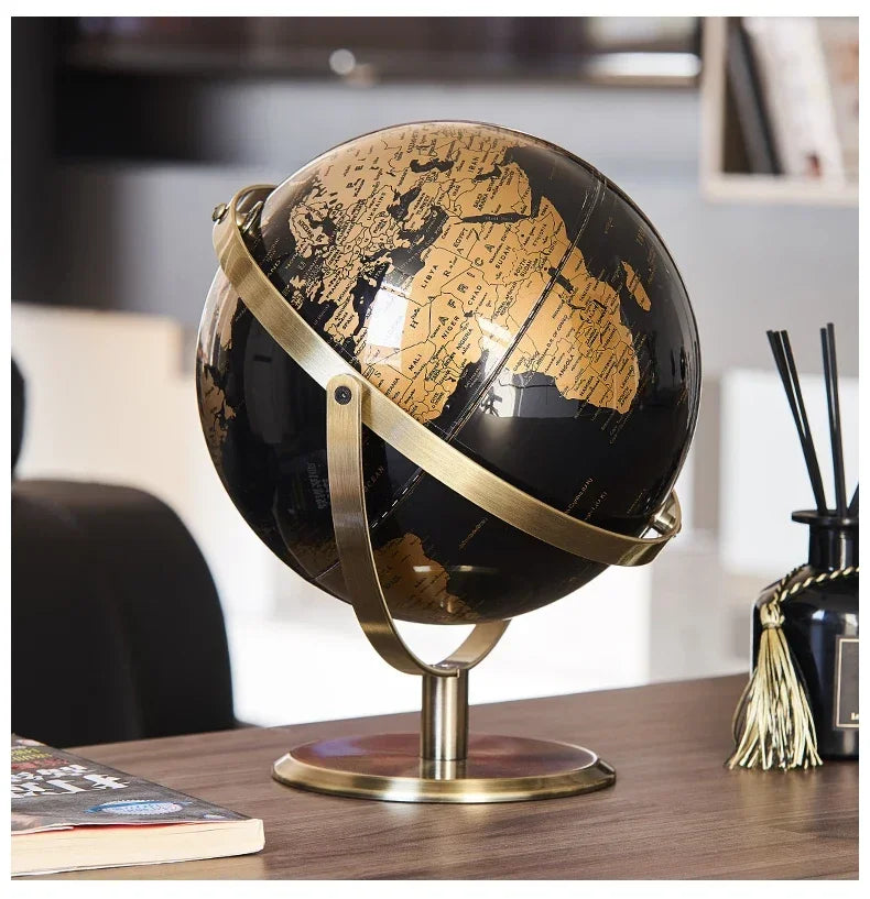 Metal Base World Globe