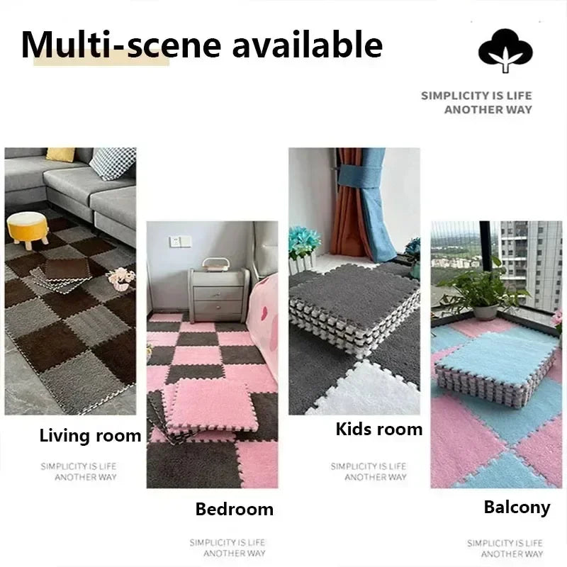30x30cm Plush Puzzle Foam Floor Mat