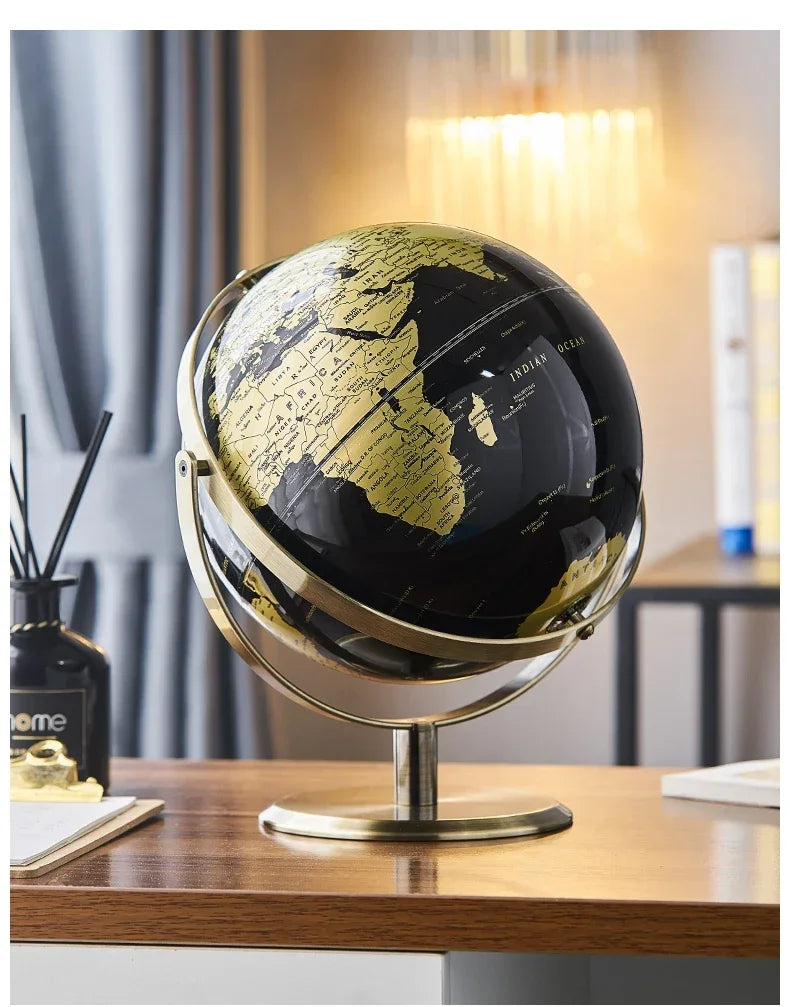 Metal Base World Globe