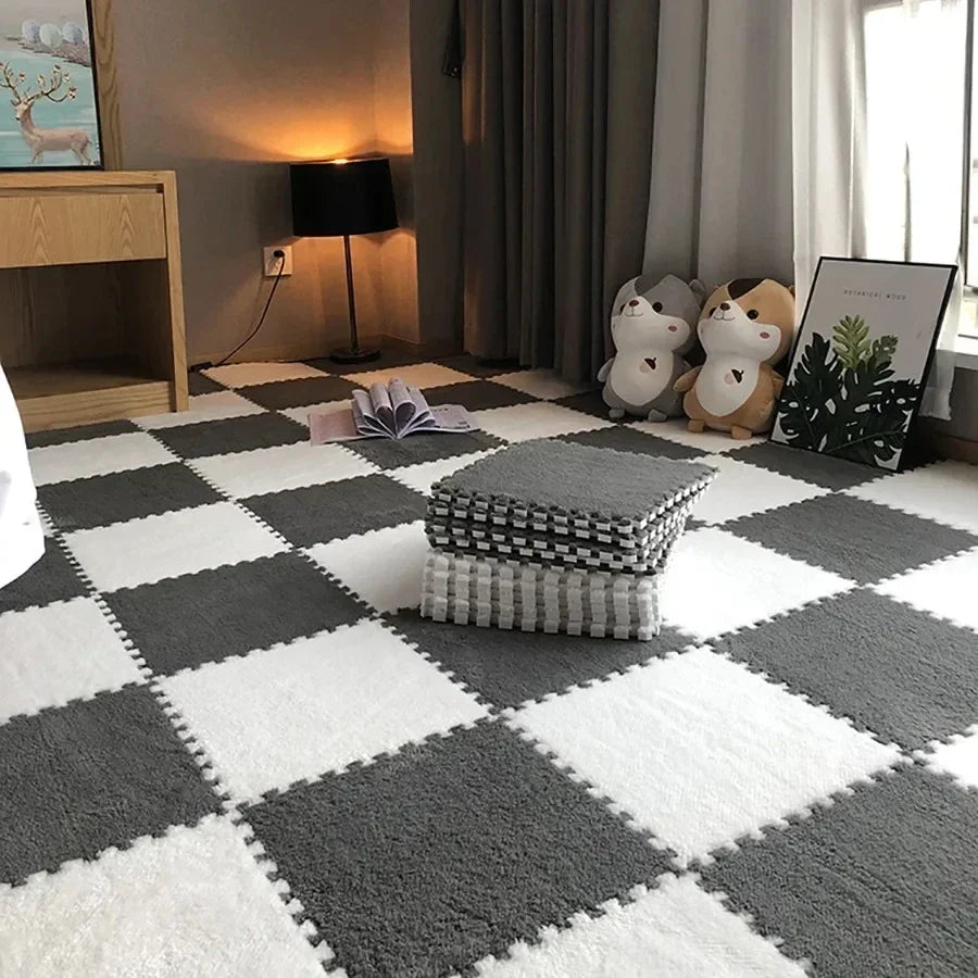30x30cm Plush Puzzle Foam Floor Mat