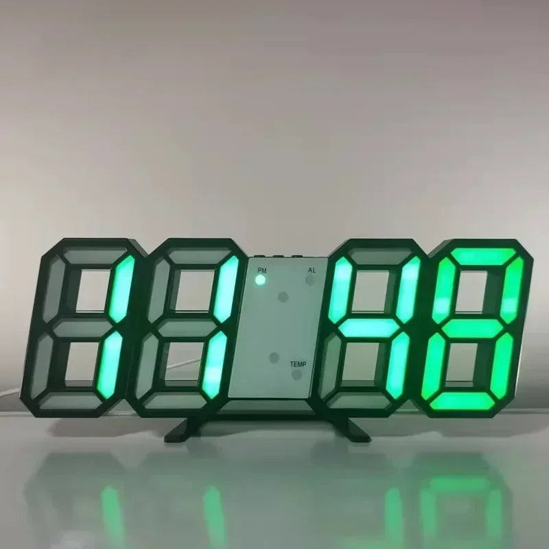 Clock 3D LED Digital Alarm Clock Wall Clock