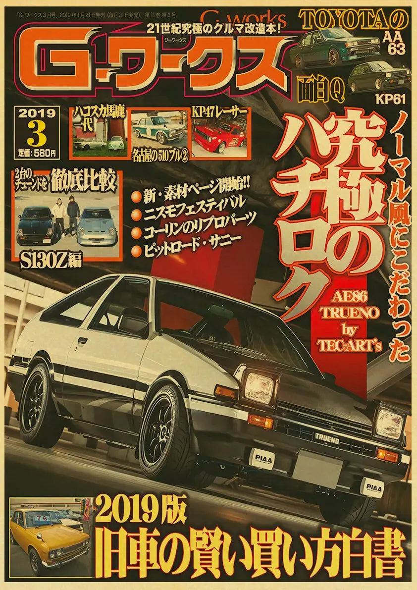 JDM Car Japan Retrofit Racing Retro 90s Poster Wall