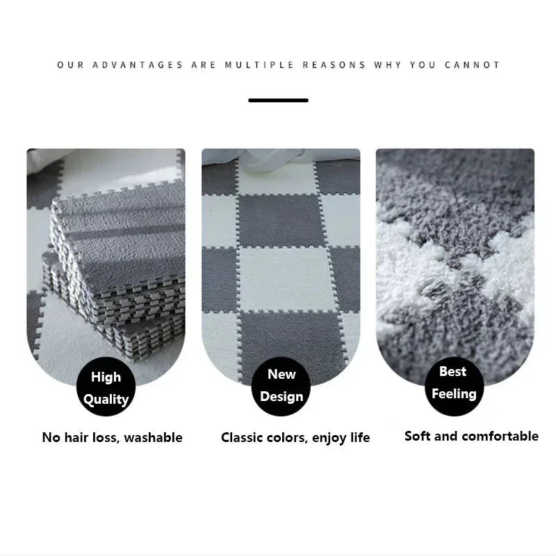 30x30cm Plush Puzzle Foam Floor Mat