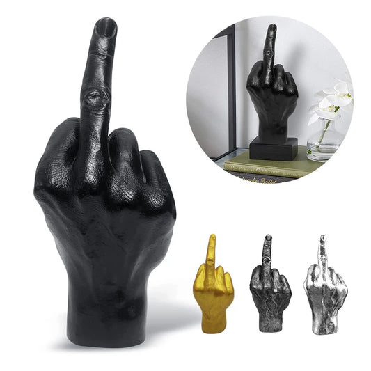 Resin Ornaments Of Middle Finger Statue