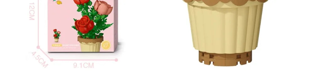 Building Block Flower Potted Plant