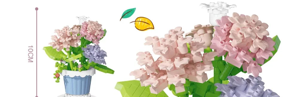 Building Block Flower Potted Plant
