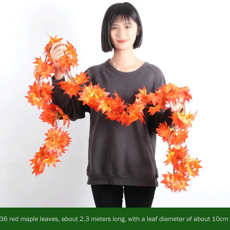 1Pcs 230cm green silk artificial Hanging ivy leaf garland plants