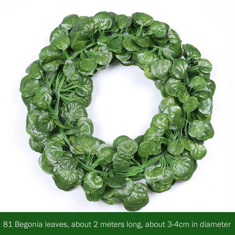 1Pcs 230cm green silk artificial Hanging ivy leaf garland plants