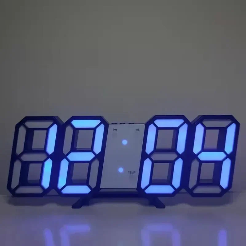 Clock 3D LED Digital Alarm Clock Wall Clock