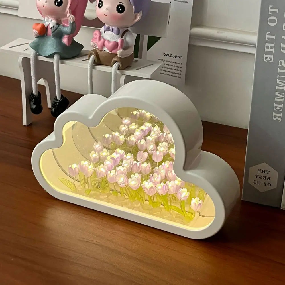 Handmade DIY Tulip Flower Sea Night Atmosphere Lamp