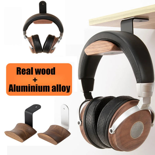 Pure Wood Walnut Headphone Stand