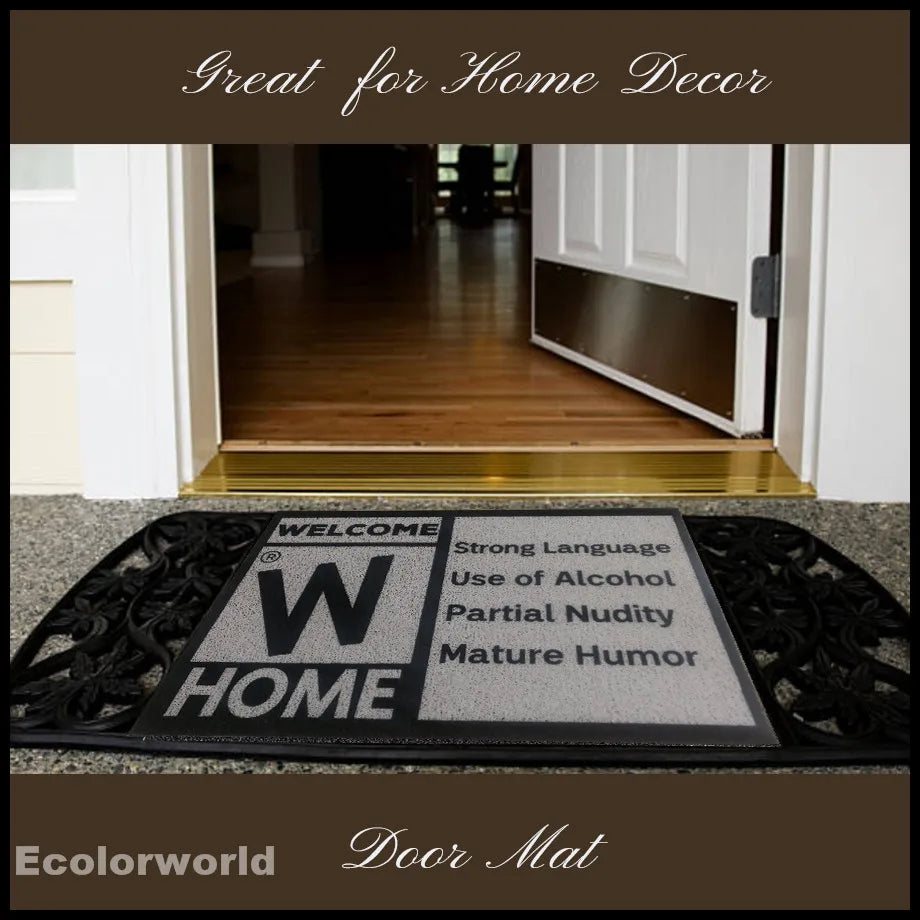Funny Mature Rating Welcome Doormat Entrance Mat