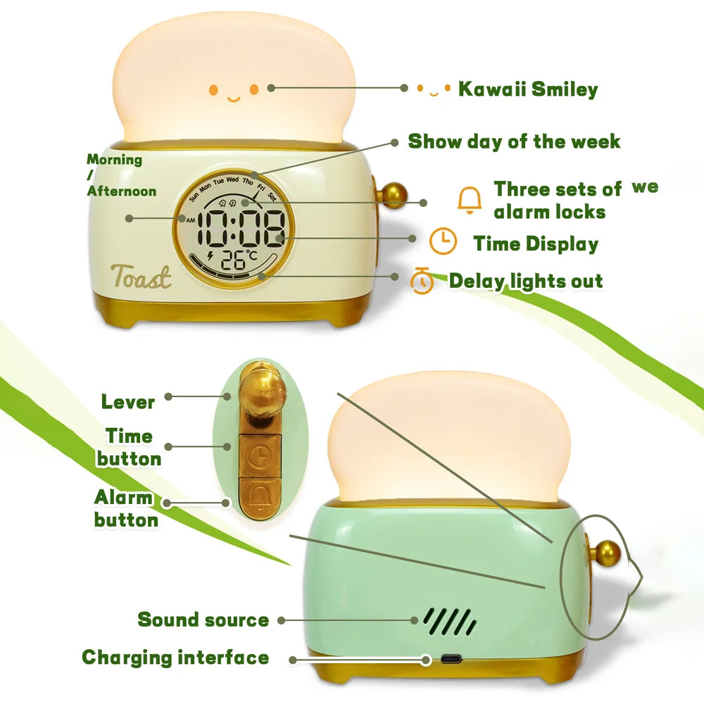 Kid Alarm Clock LED Night